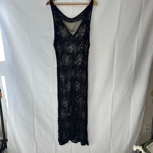 Black Lace Sleeveless Dress